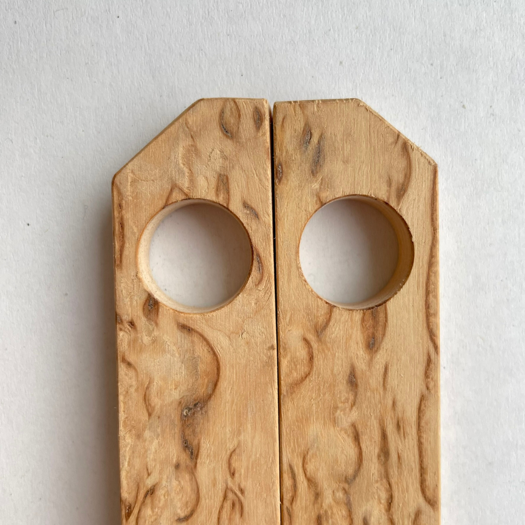 Furoshiki Holzgriff Vollholz funiert