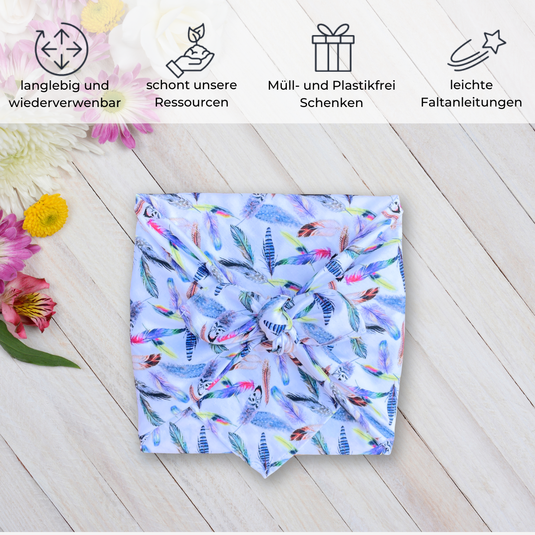 Furoshiki, Furoshiki Tuch, Geschenktuch, Furoshiki rot kariert, Furoshiki aus Bio Baumwolle, Furoshiki cloth, furoshiki bag, gift wrap, gift wrapping, sustainable wrap, nachhaltig Schenken