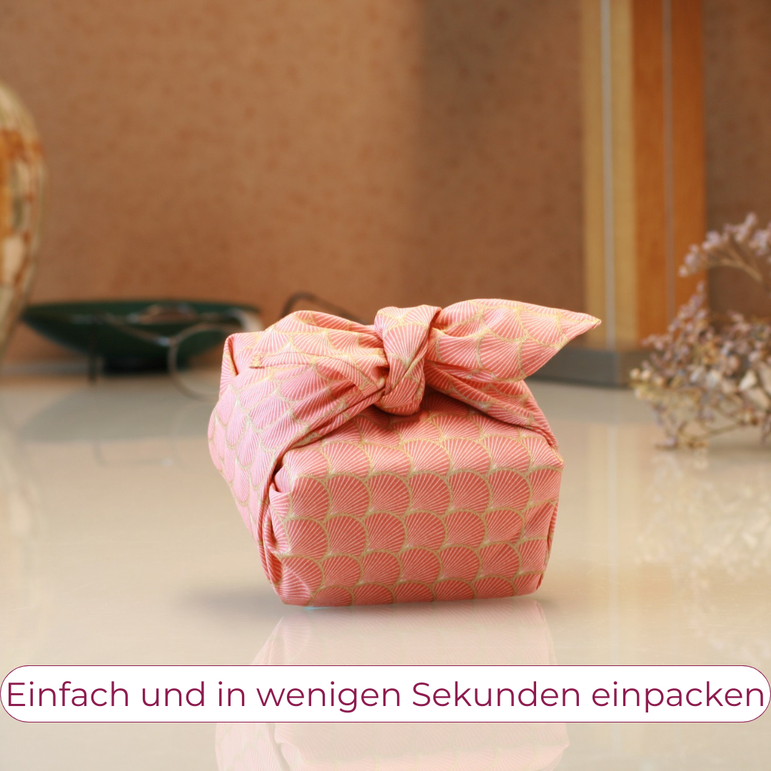 Furoshiki 3er Set, Furoshiki aus Bio Baumwolle, Furoshiki Weihnachten, Furoshiki cloth, Furoshiki noel, Geschenktuch, Geschenk für die Frau, Furoshiki Tuch, Furoshiki Fächer, Furoshiki blau