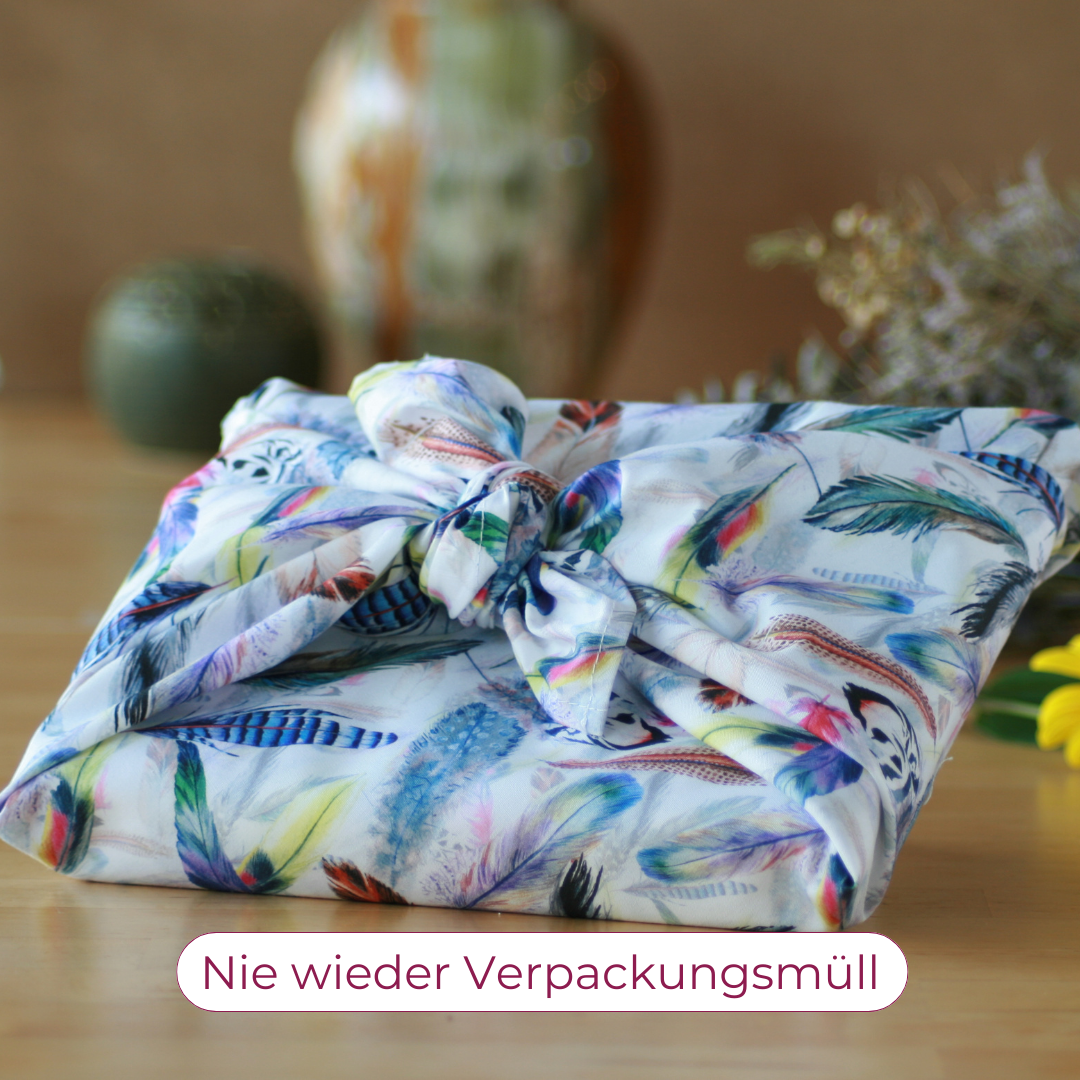 Furoshiki, Furoshiki Set, Furoshiki 4er Set, Furoshiki Weihnachten, Furoshike cloth, nachhaltig Schenken, Geschenkverpackung, Geschenktuch, Furoshiki Tuch, Zero waste Schenken, Geschenk für die Frau