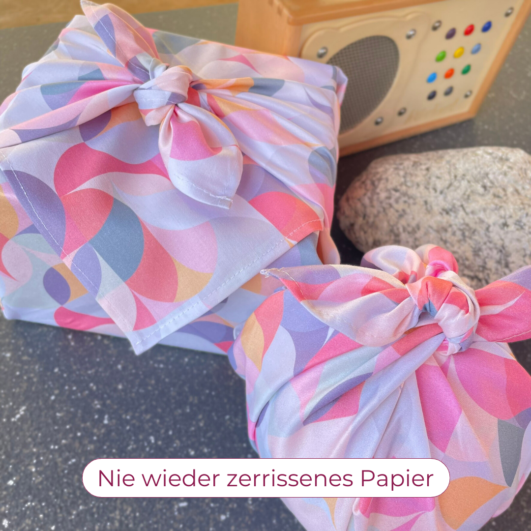 Furoshiki 4er Set eigen Musterwahl, Furoshiki cloth, Furoshiki Frühling, Furoshiki Sommer mit Pastellfarben, Furoshiki Anleitungen zum nachmachen, wiederverwendbares Geschenkpapier, Geschenkverpackung aus Stoff,, Alternative zum Geschenkpapier, nachhaltig Schenken ohne Papier, umweltbewusst schenken, Furoshiki Tuch
