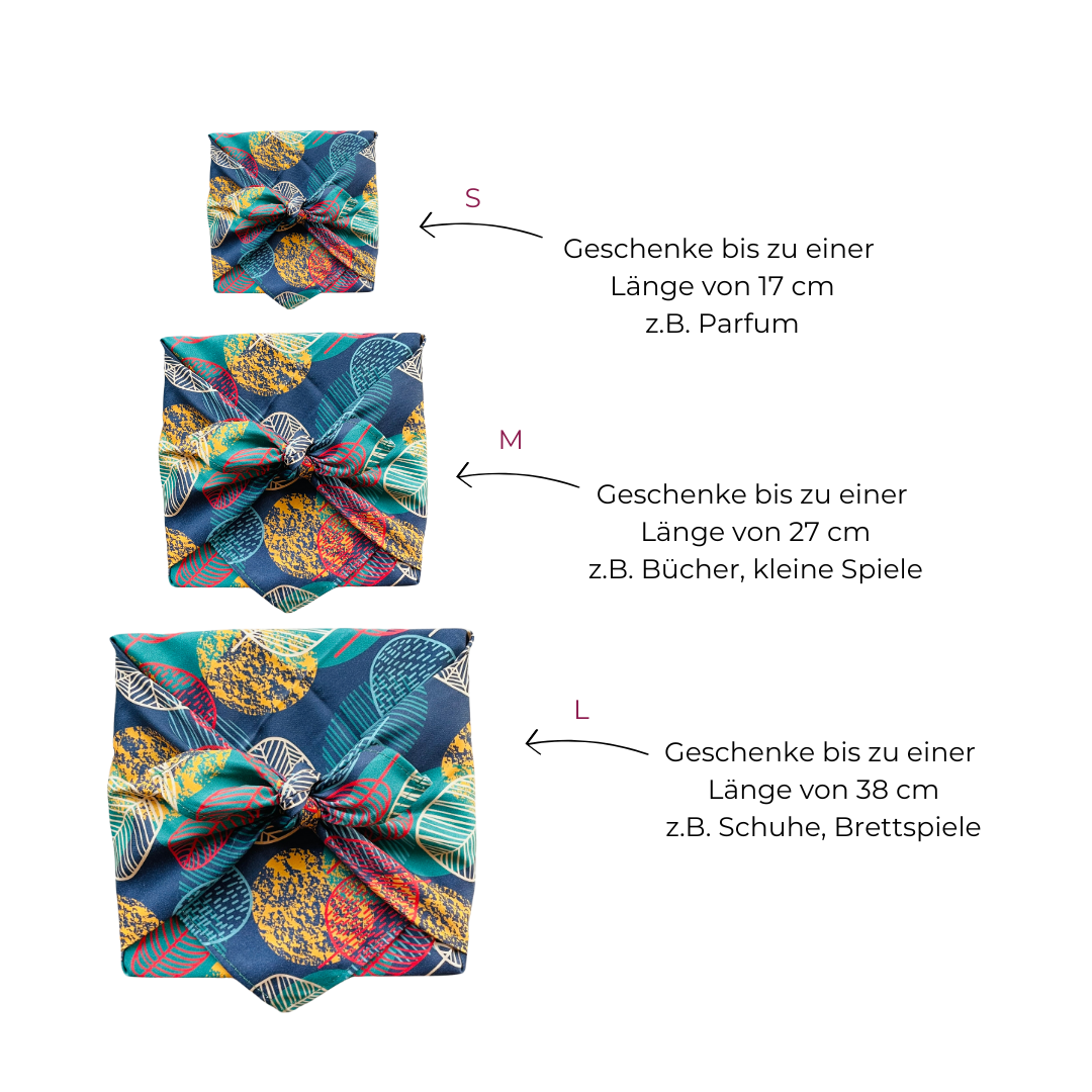 Furoshiki, Furoshiki Herbst, nachhaltige Geschenkverpackung, Geschenkverpackung aus Stoff, Furoshiki Tuch, wiederverwendbare Verpackung, wiederverwendbares Geschenkpapier, nachhaltig Schenken, nachhalig verpacken, zero Waste Geschenkverpackung, Geschenktuch, zero waste schenken, Furoshiki cloth, Furoshiki Set