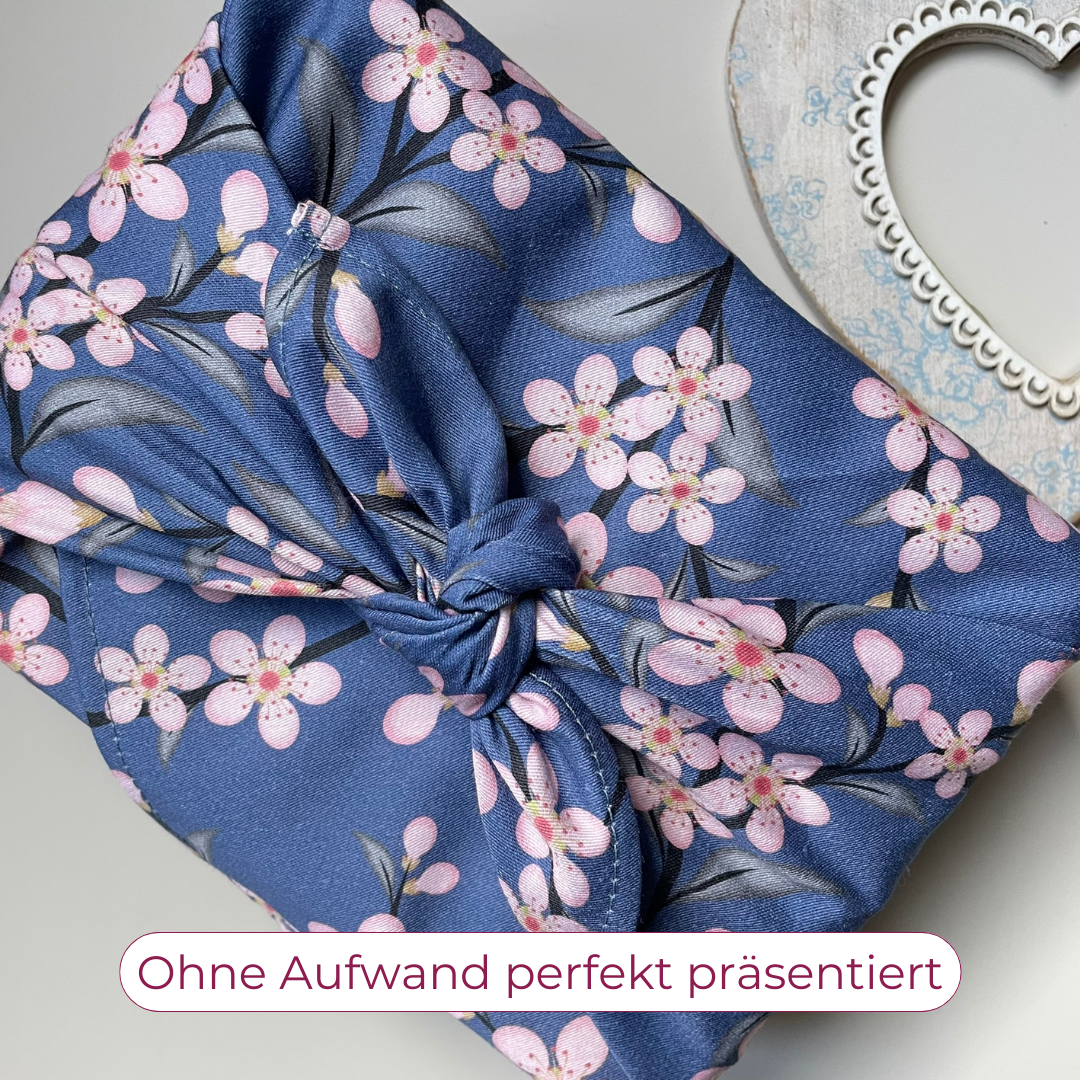 Furoshiki 4er Set eigen Musterwahl, Furoshiki cloth, Furoshiki Frühling, Furoshiki Sommer, Furoshiki Anleitungen zum nachmachen, wiederverwendbares Geschenkpapier, Geschenkverpackung aus Stoff,, Alternative zum Geschenkpapier, nachhaltig Schenken ohne Papier, umweltbewusst schenken, Furoshiki Tuch, Furoshiki mit Kirschblüten