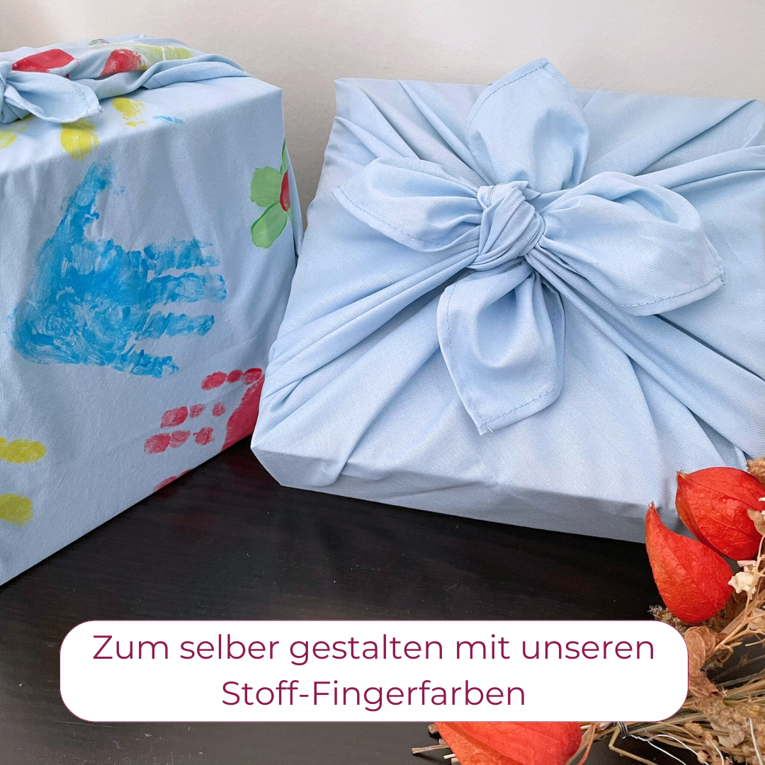 1 Tuch Größe L und 2 Stoff-Fingerfarben