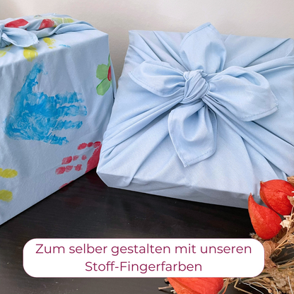 1 Tuch Größe L und 2 Stoff-Fingerfarben