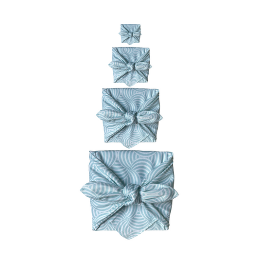 3er Set Furoshiki, Furoshiki Farn, Furoshiki cloth,  wiederverwendbare Geschenkverpackung, Furoshiki Anleitung, Furoshiki Tuch, wiederverwendbares Geschenkpapier, nachhaltige Geschenkverpackung