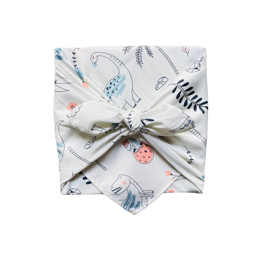 Furoshiki, Furoshiki Dinosaurier, Furoshiki für Kinder, nachhaltiges Geschenkpapier Dinosaurier, wiederverwendbare Geschenkverpackung Dino, wiederverwendbares Geschenkpapier, Geschenkverpackungs aus Stoff, nachhaltige Geschenkverpackung, nachhaltig Schenken